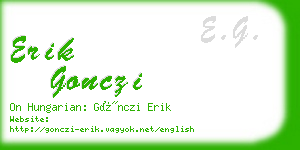 erik gonczi business card